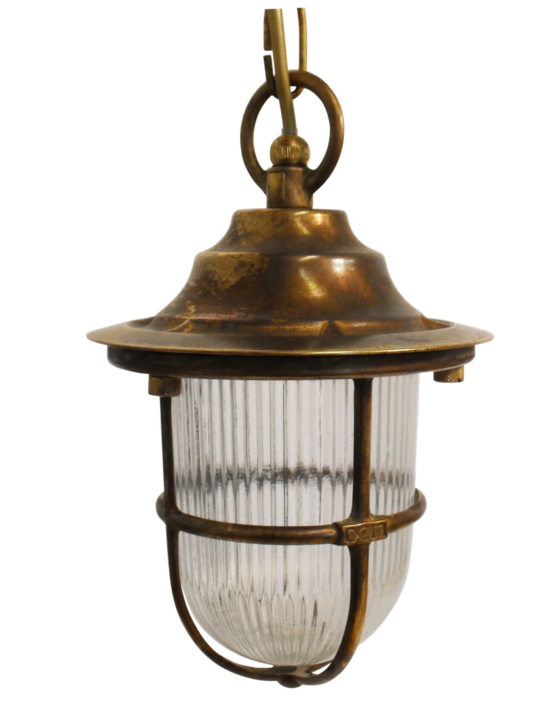 solid brass navigator pendant lantern antique brass - Caradok