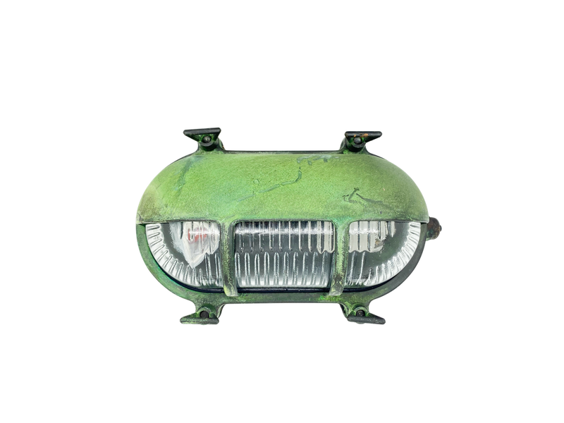navigator solid brass eyelid bulkhead verdigris - Caradok