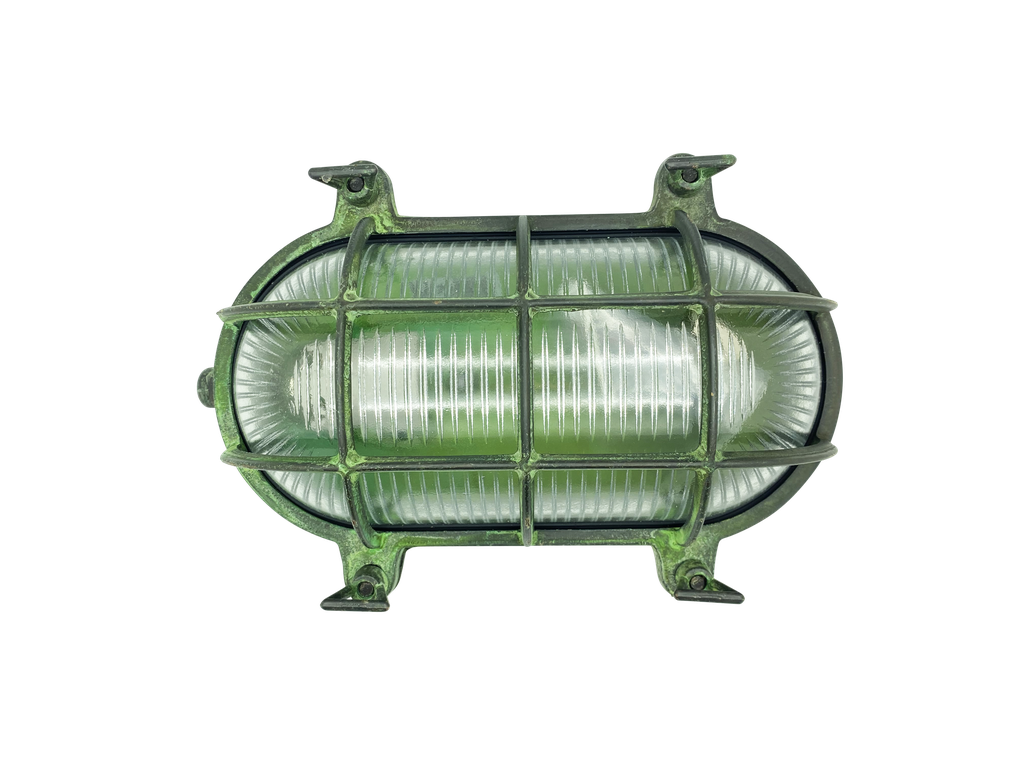 large standard solid brass bulkhead verdigris - Caradok