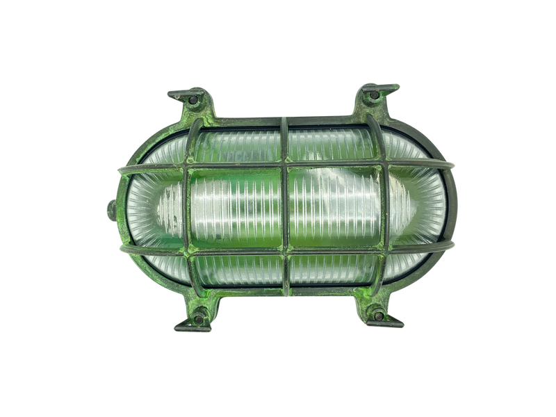 large standard solid brass bulkhead verdigris - Caradok