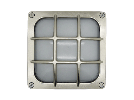 navigator solid brass square bulkhead satin nickel - Caradok