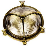 navigator solid brass large trident bulkhead raw brass - Caradok