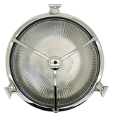 navigator solid brass large trident bulkhead mirror nickel - Caradok