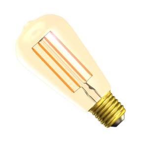 Filament LED ST64 Edison" Gold Tinted 240v 8w E27 740lm 2200k Dimmable - 0635635607371"