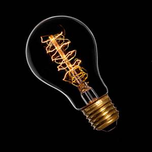 240v 40w E27 Clear GLS with Decorative Spiral Filament 4000 Hours