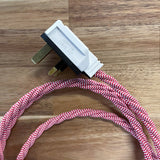 Christmas Red/White/Green Decorative Extension Lead - White Trailing Socket