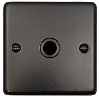 CFB79B Standard Plate Matt Black 1 Gang Flex Outlet Plate