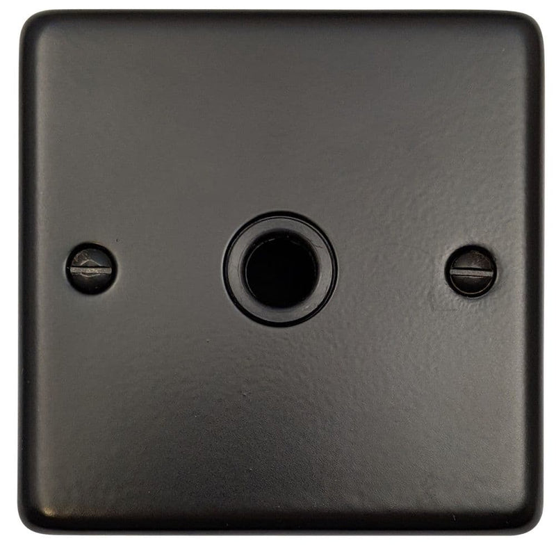 CFB79B Standard Plate Matt Black 1 Gang Flex Outlet Plate