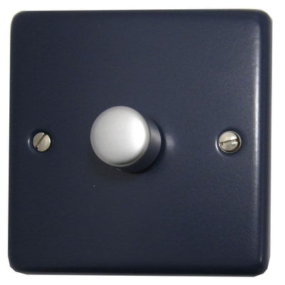 CRB11-SS Standard Plate Blue 1 Gang 1 or 2 Way 400W Halogen Dimmer Switch