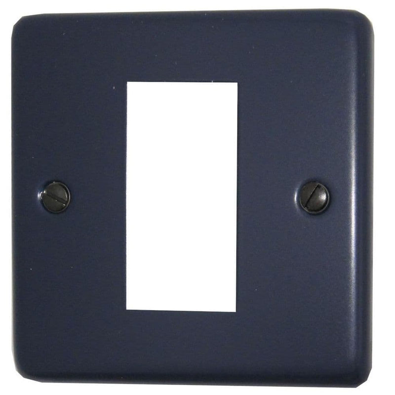 CRB161 Standard Plate Blue 1 Gang 1 Euro Module Plate
