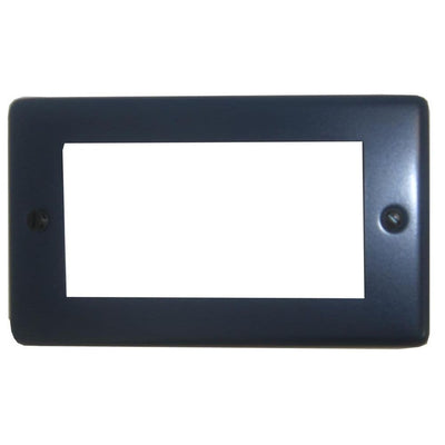 CRB164 Standard Plate Blue 2 Gang 4 Euro Module Plate