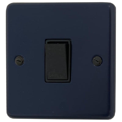 CRB1B Standard Plate Blue 1 Gang 1 or 2 Way Rocker Light Switch