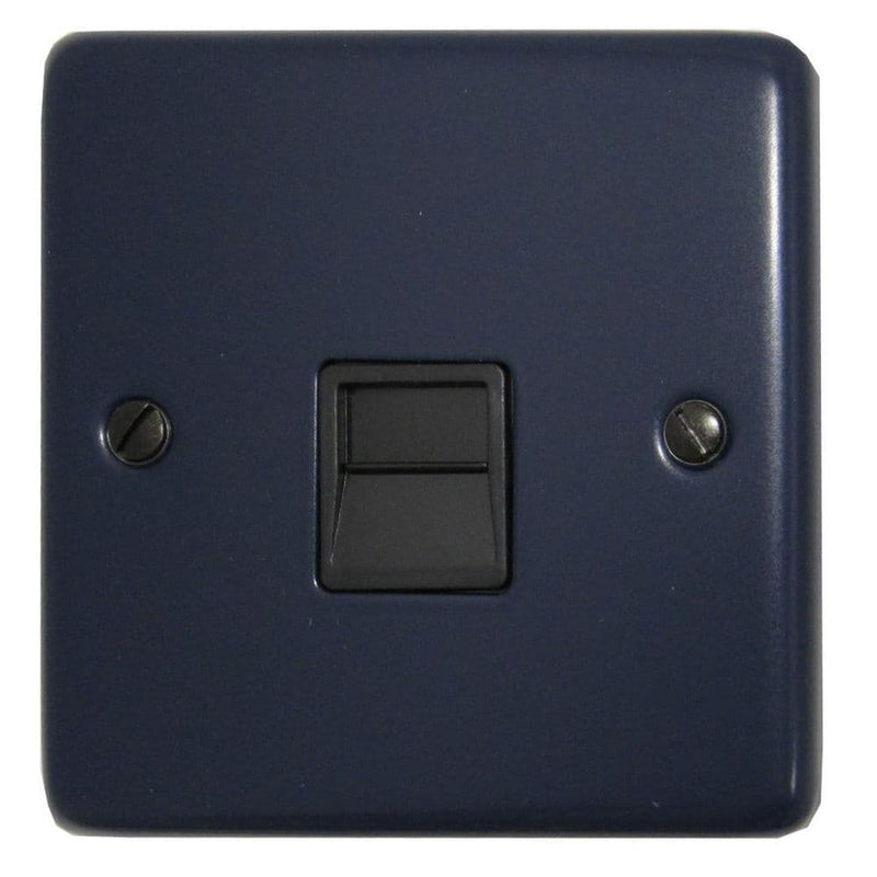CRB33B Standard Plate Blue 1 Gang Master BT Telephone Socket