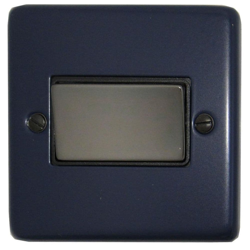 CRB369-BN Standard Plate Blue 1 Gang Triple Pole 10A Fan Isolator Switch