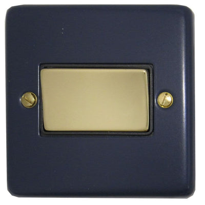 CRB369-PB Standard Plate Blue 1 Gang Triple Pole 10A Fan Isolator Switch
