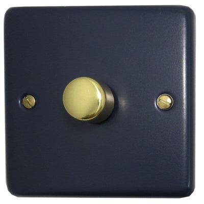 CRB511-PB Standard Plate Blue 1 Gang 1 or 2 Way V-Pro LED Dimmer Switch