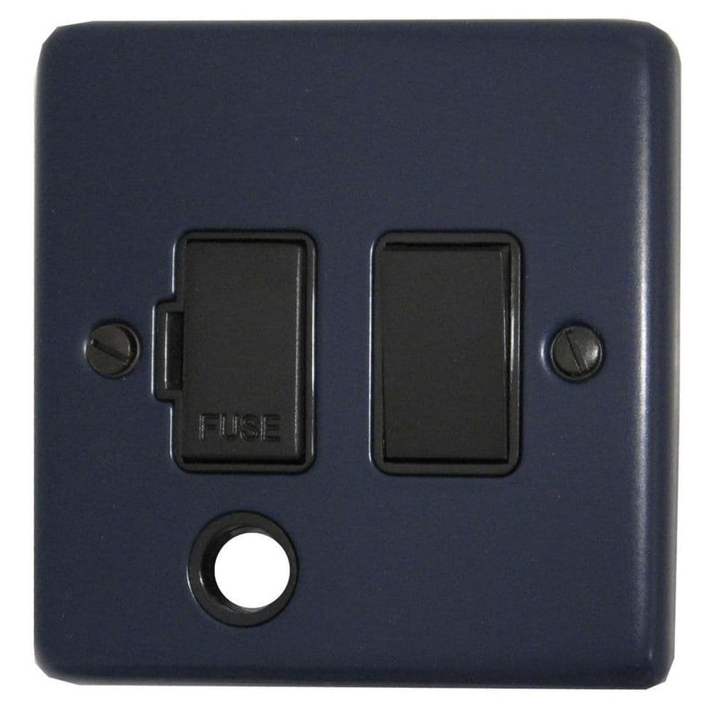 CRB56B Standard Plate Blue 1 Gang Fused Spur 13A Switched & Flex Outlet