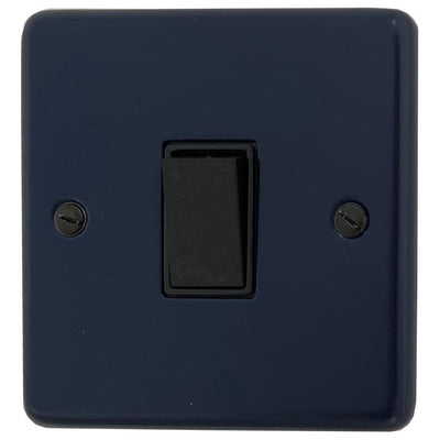 CRB5B Standard Plate Blue 1 Gang Intermediate Rocker Light Switch