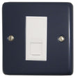 CRB61W Standard Plate Blue 1 Gang RJ45 Cat5e Data Socket