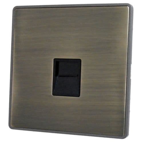 Caradok Screwless Vintage Brass 1 Gang Master BT Telephone Socket