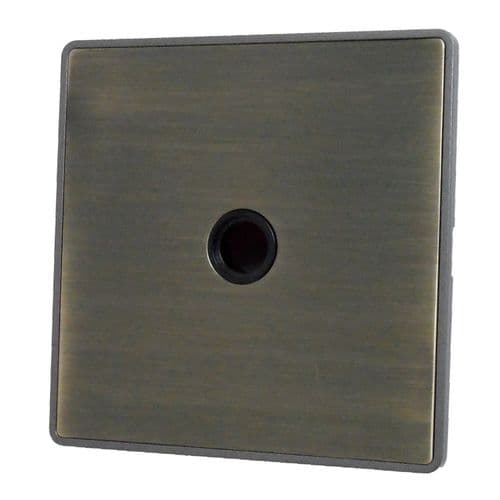 Caradok Screwless Vintage Brass 1 Gang Flex Outlet Plate
