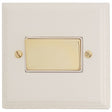 VW269-PB Victorian Plate Matt White 1 Gang Triple Pole 10A Fan Isolator Switch