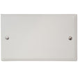 VW32 Victorian Plate Matt White 2 Gang Double Blank Plate