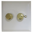 VW512-PB Victorian Plate Matt White 2 Gang 1 or 2 Way V-Pro LED Dimmer Switch