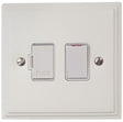 VW57W Victorian Plate Matt White 1 Gang Fused Spur 13A Switched