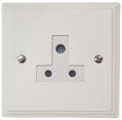 VW59W Victorian Plate Matt White 1 Gang Single 5 Amp Plug Socket