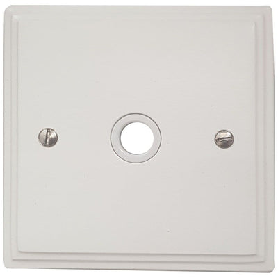 VW79W Victorian Plate Matt White 1 Gang Flex Outlet Plate