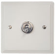 VW81A-PC Victorian Plate Matt White 1 Gang 2 Way Toggle Light Switch