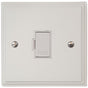 VW90W Victorian Plate Matt White 1 Gang Fused Spur 13A Unswitched