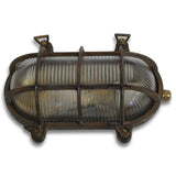 Lampfix 09009 Solid Antique Brass Bulkhead Standard 120mm x 225mm Bulkhead Lampfix - Sparks Warehouse